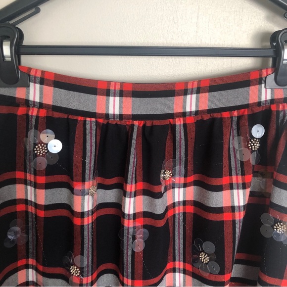 Anthropologie Maeve embellished plaid midi skirt. - Picture 8 of 14